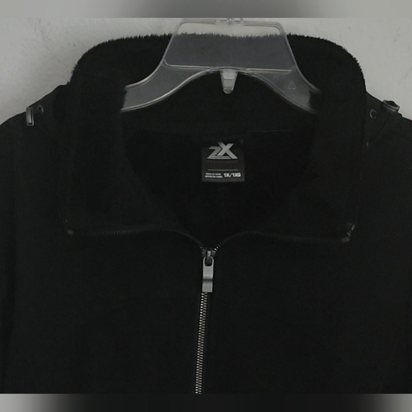 ZeroXposur Hooded Full Zip Fleece Lined Black Winter Coat Sz 1X/1XG - Picture 2 of 15